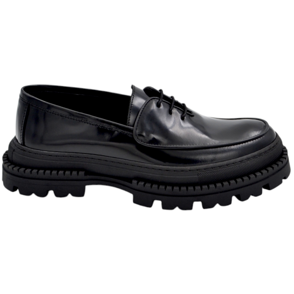 Luisantiago brand lusso italiano articolo paris pellame raro abrasivato nero semilucido