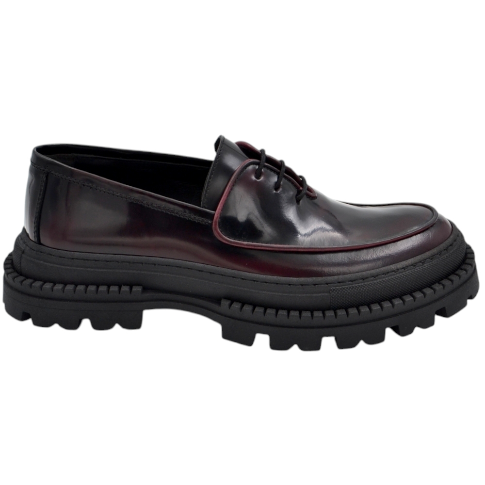 Luisantiago brand lusso italiano articolo paris pellame raro abrasivato bordeaux semilucido