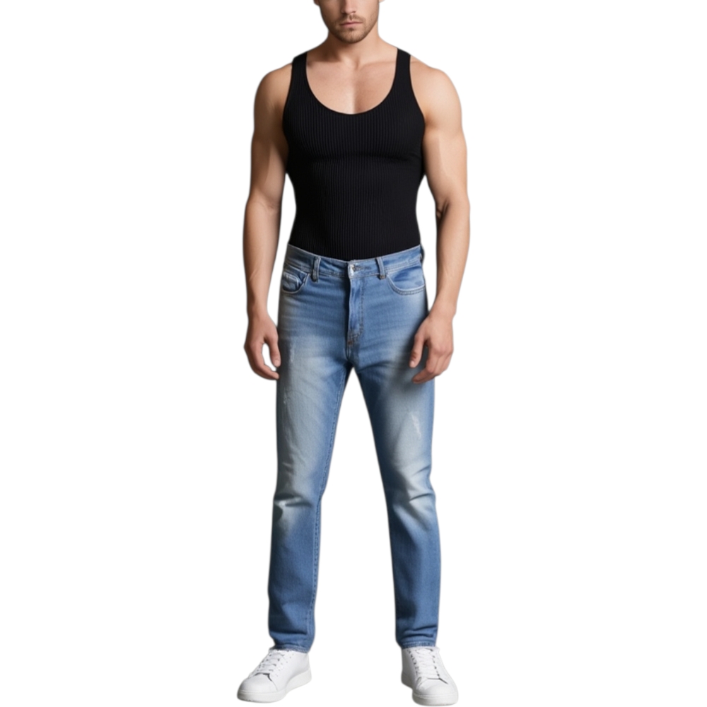 blu jeans uomo man stracciato moda made in italy.