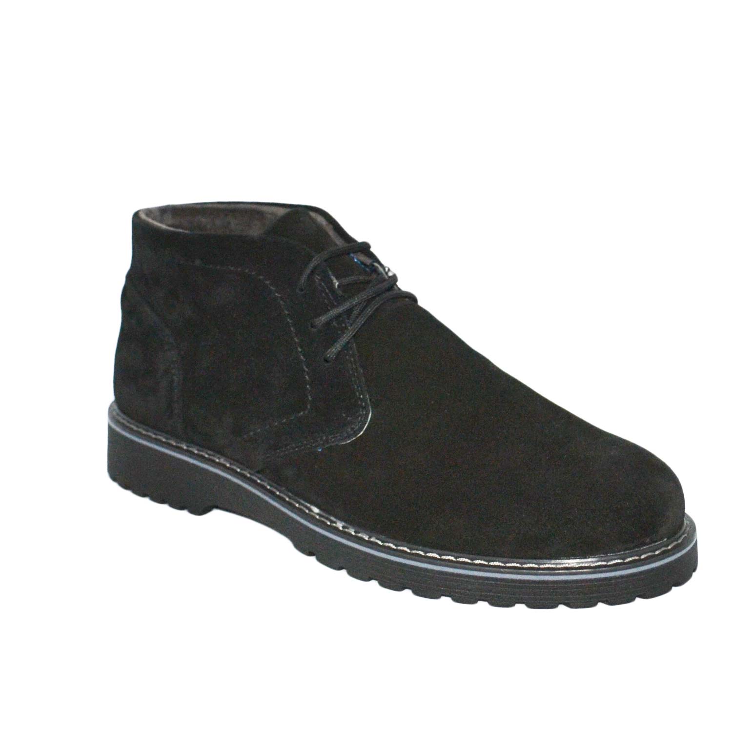 Polacchine uomo blu scamosciate Made in italy - Scarpe uomo blu lacci