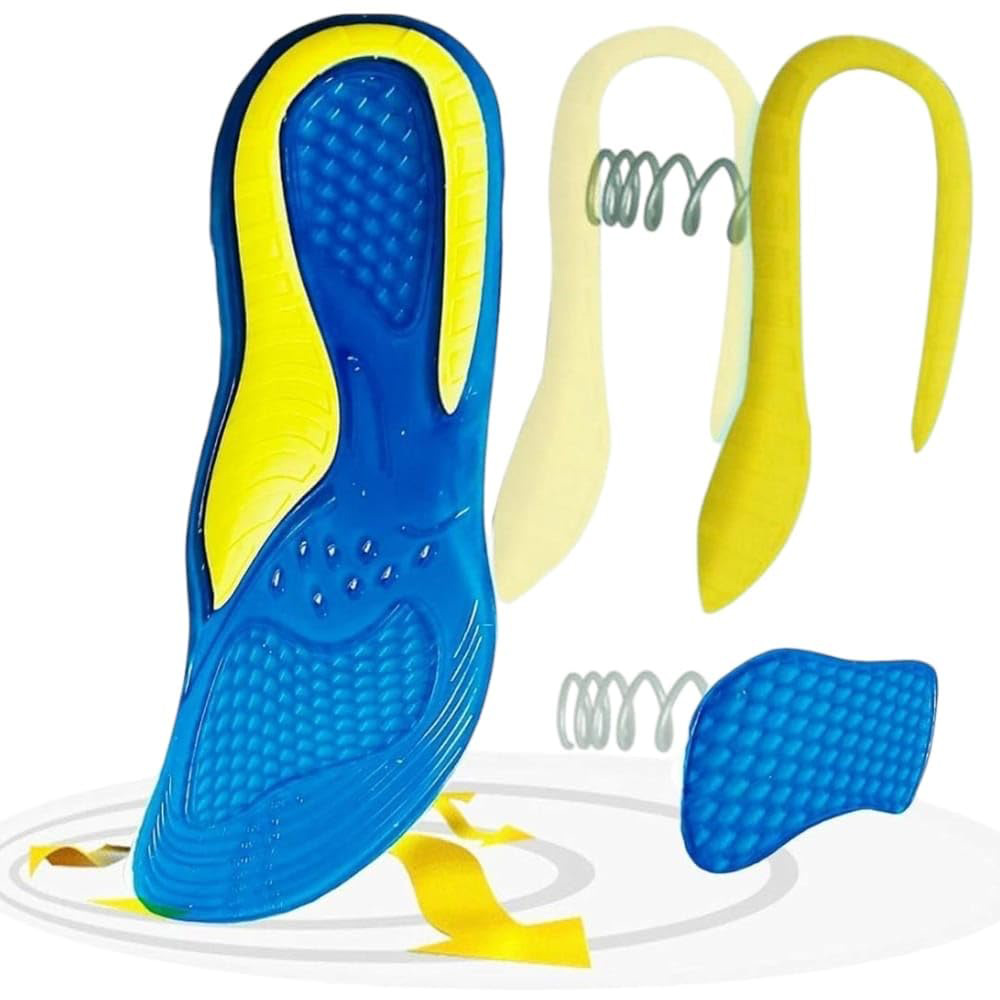 Solette in gel dal 35 al 41 SunLux assorbi urto 3D Xpain TM sollievo per fascite plantare comfort per uso quotidiano.