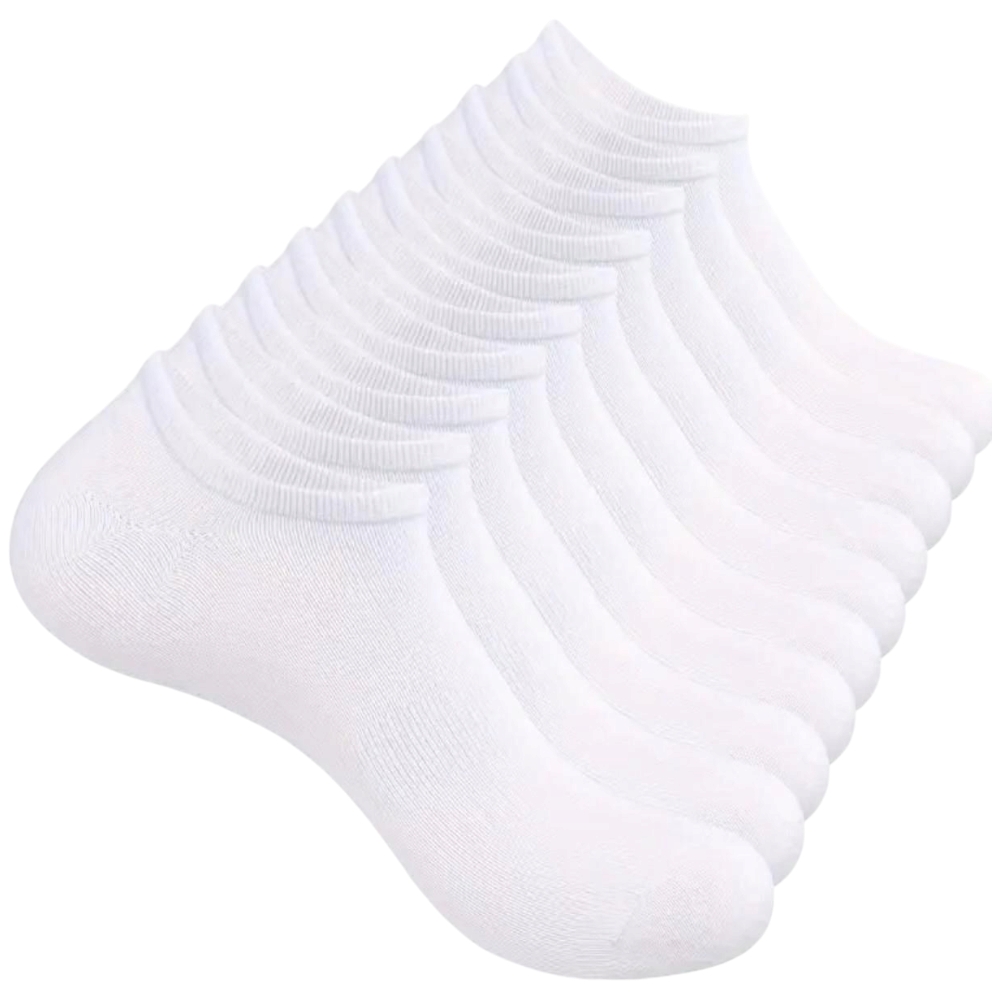 Set 12 paia calzini corti donna taglia dal 35 al 40 Bianco