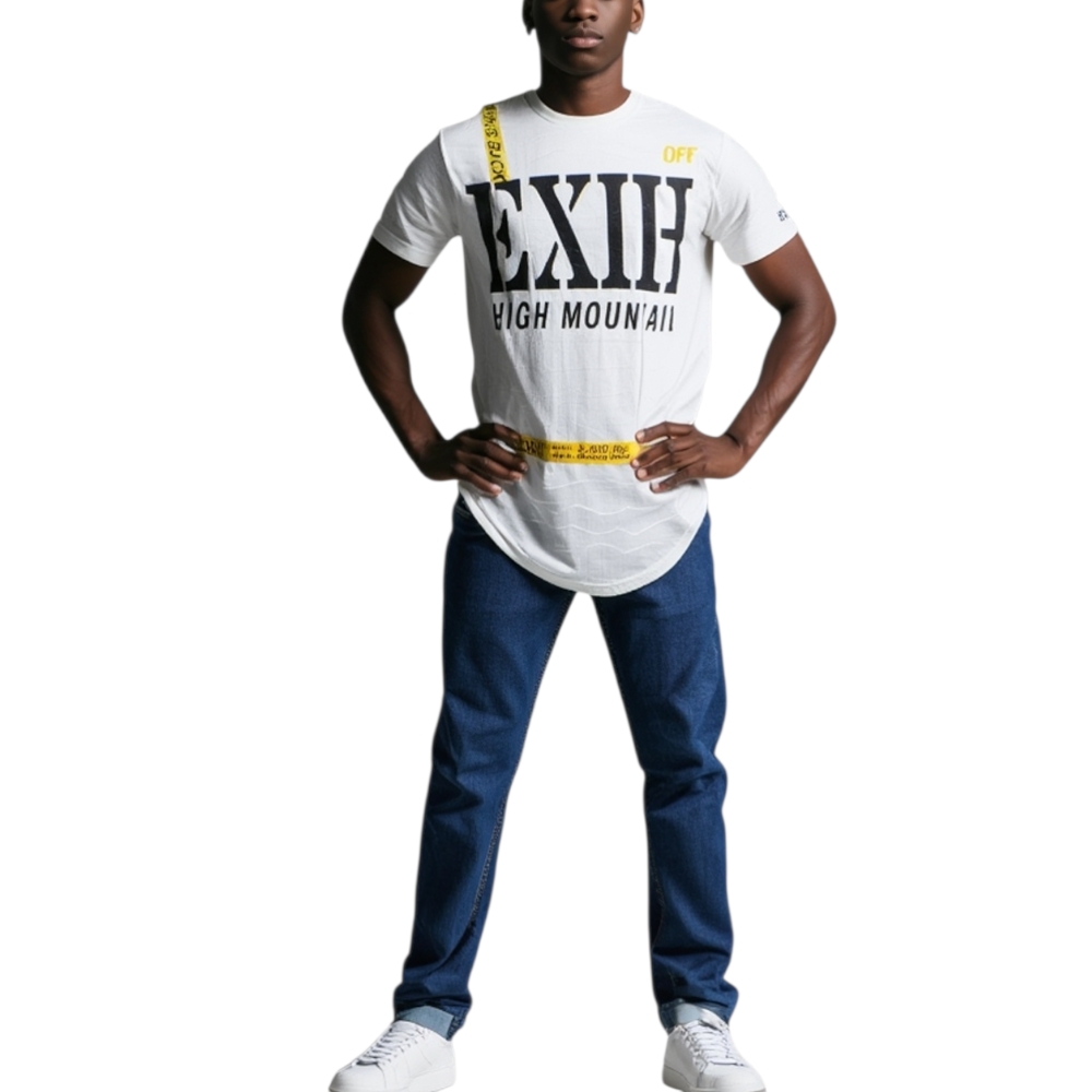 T-Shirt maglietta NSD con collo rotondo e maniche corte con design  cucito artigianalmente made in italy