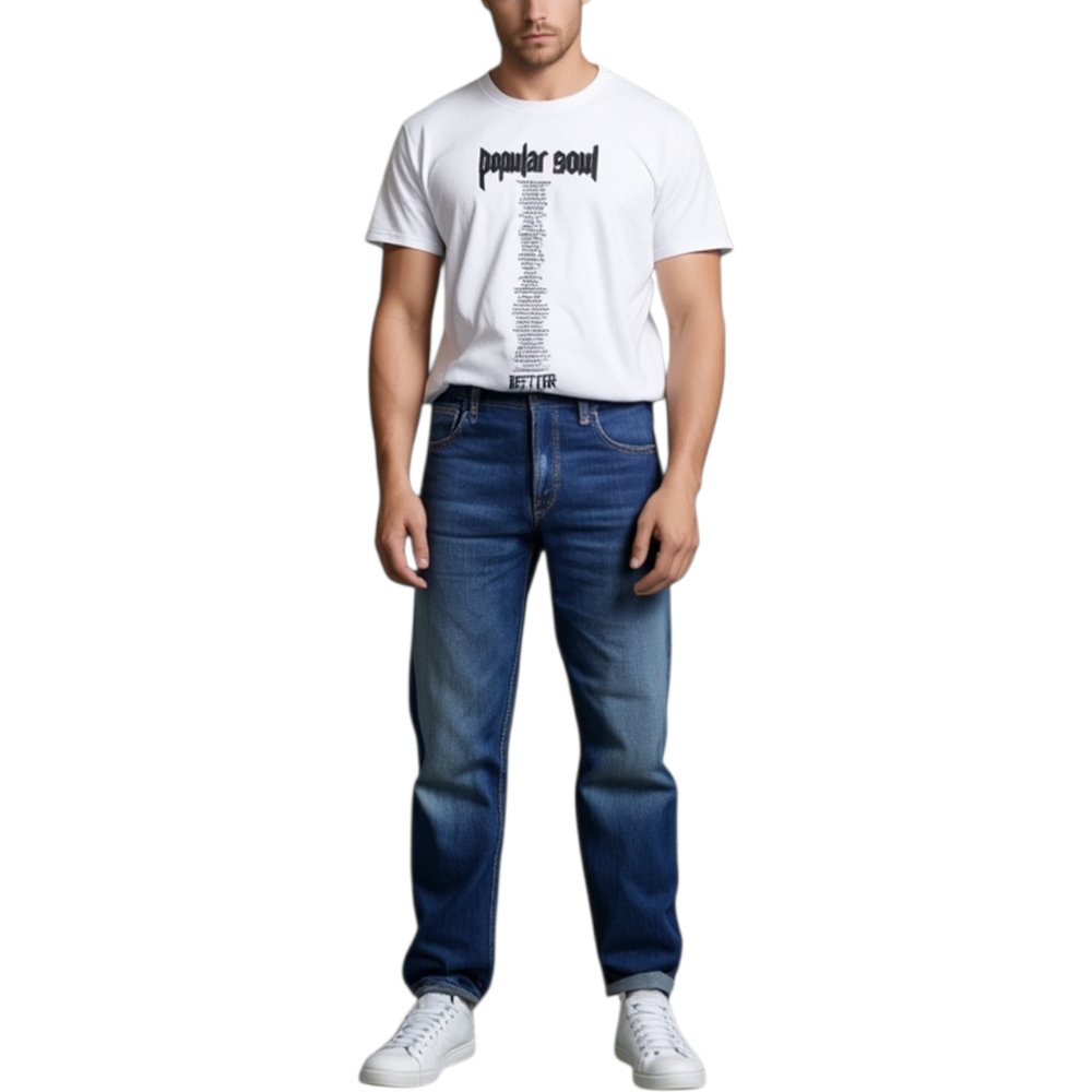 T-Shirt maglietta uomo man collo rotondo e maniche corte con design popular estate moda giovane made in italy