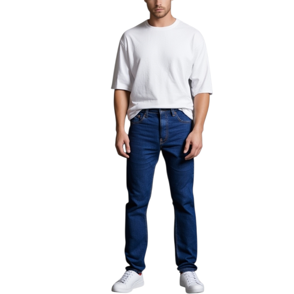 T-shirt uomo girocollo over-size tinta unita maniche corte a tre quarti scritta retro we way trend casual moda uomo.