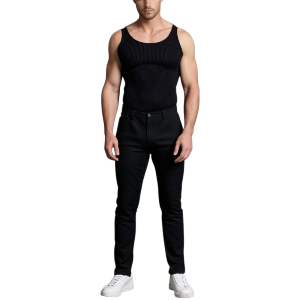 pantaloni uomo man nero black moda made in italy