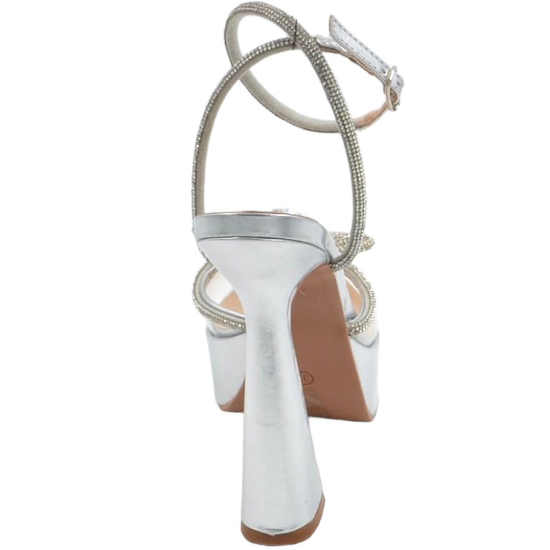 Badgley Mischka Elaina Scarpe Décolleté Donna Con Punta E Piattaforma - Bianco Tenue, 38 EU