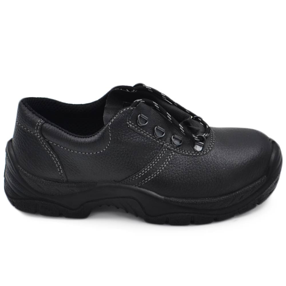 Scarpe da lavoro uomo antinfortunistiche basse in pelle nero antiscivolo  aggrappante con puntale in acciaio resistente uomo scarpe antinfortunistiche  Alba&N