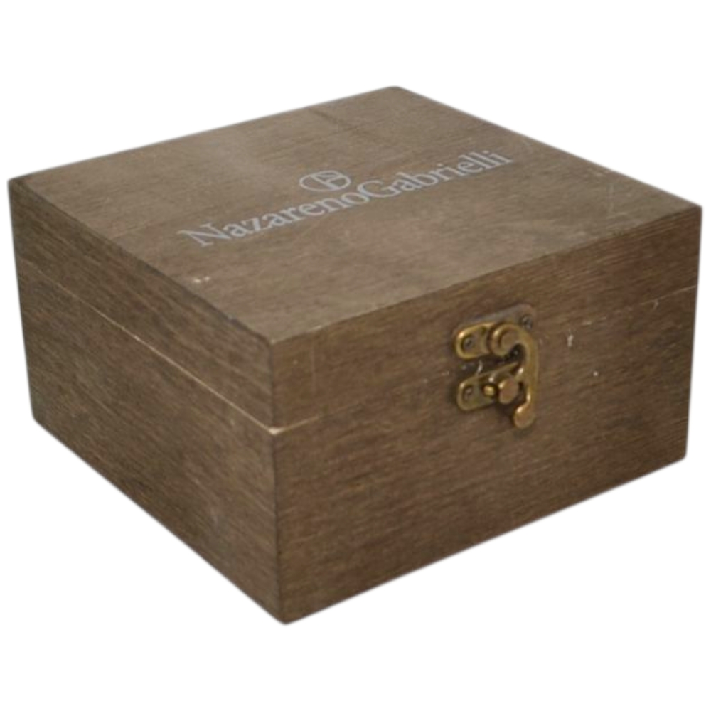 Cintura uomo vera pelle blu refinita a mano con doppia cucitura fibbia in metallo ovale regolabile con scatola in legno.