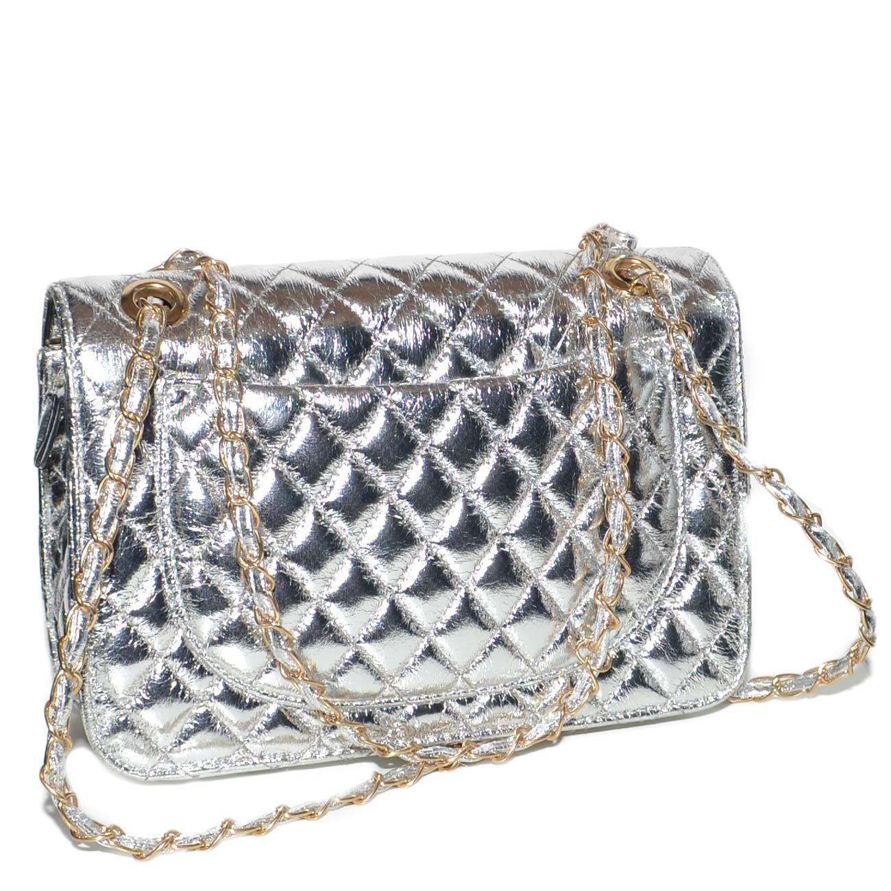 Pochette Donna Elegante Con Catena - Borsetta Brillantinata Per Serate E Matrimoni - Foto 3