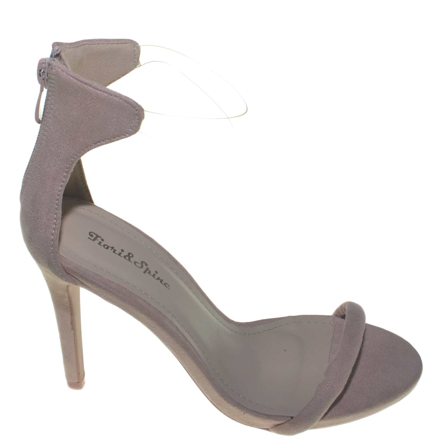 NobleOnly Donna A Punta Medio Tacco Heel Sandali Cinturino Alla