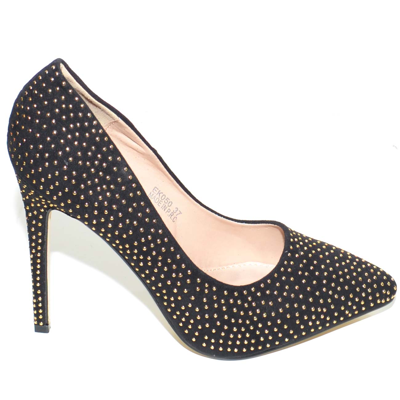 Decollete Nere Lolita In Metallo Con Pizzo E Perle main image 0