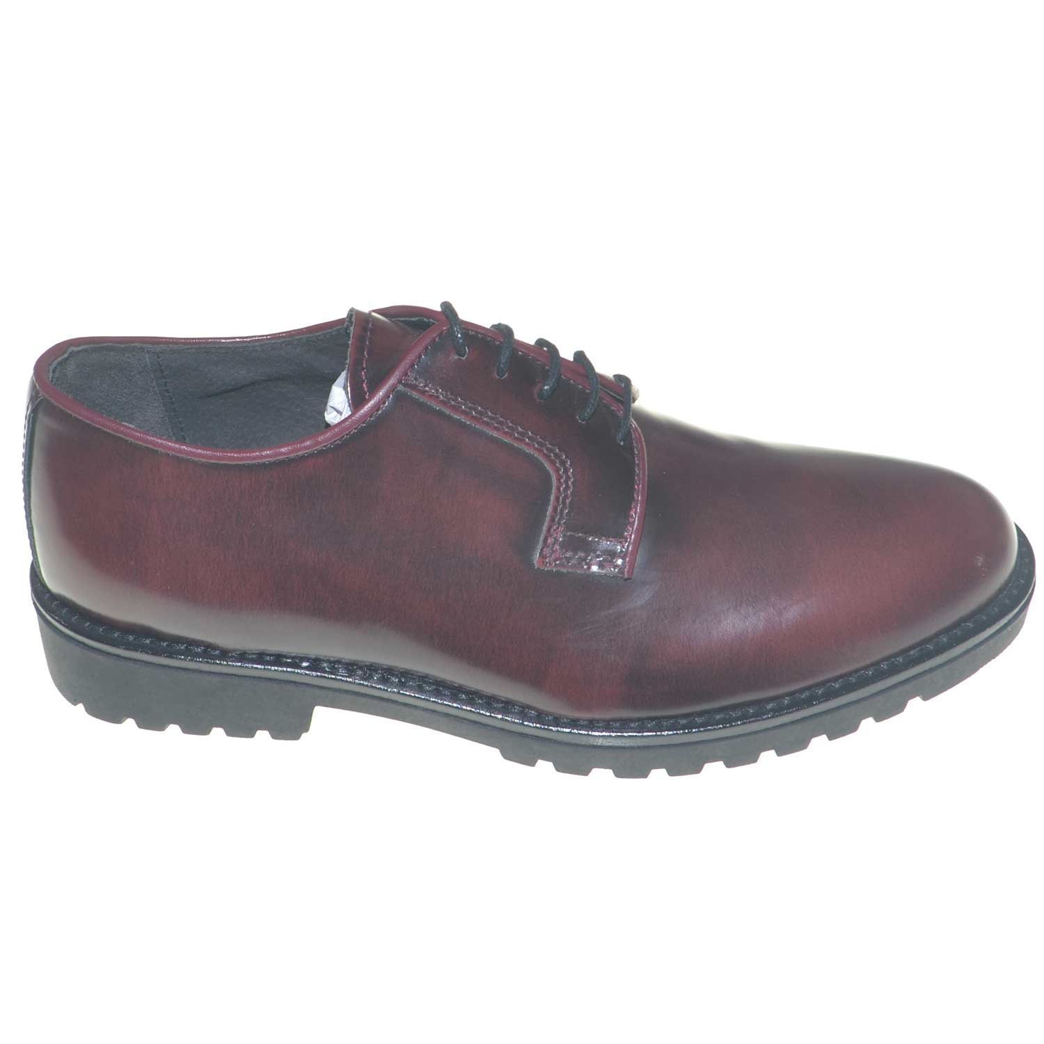 Scarpe uomo stringata liscia con lacci a chiusura rapida vera pelle abrasivato lucido casual cerimonie eleganti comfort