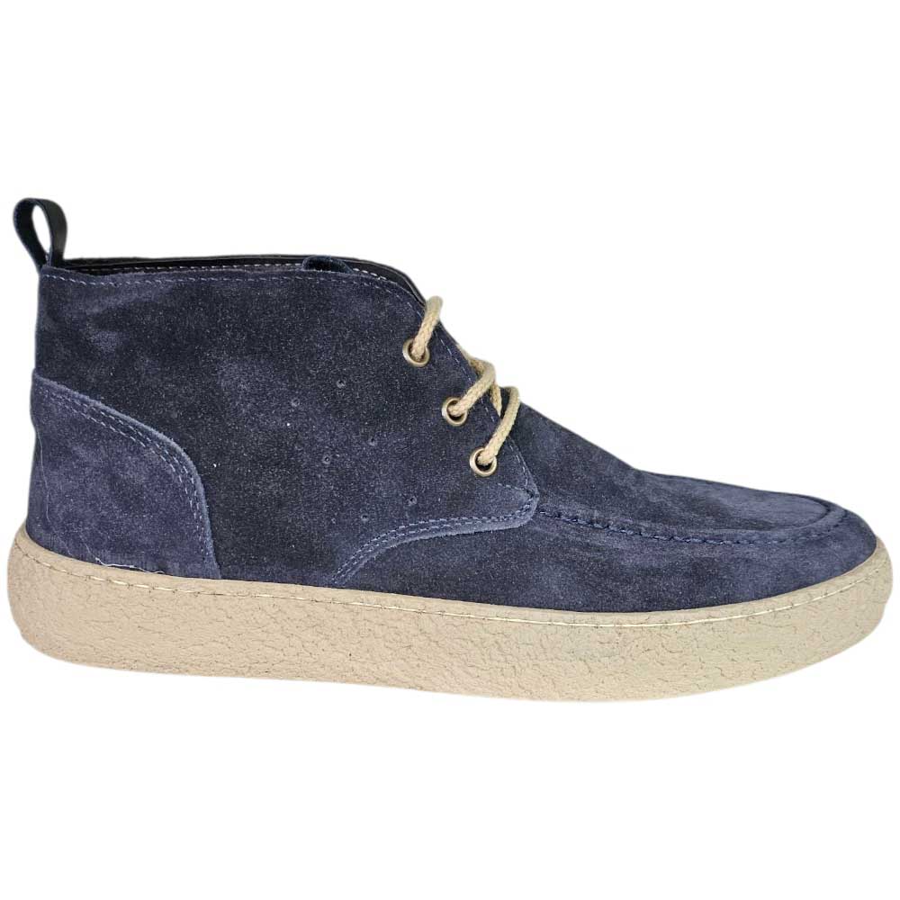 Polacchino classico sportivo casual hanno tomaia vera pelle scamosciata blu resistente traspirante sottopiede comfort