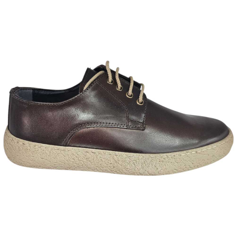 Stringate classico sportivo casual hanno tomaia vera pelle marrone resistente traspirante con sottopiede in adilprene.