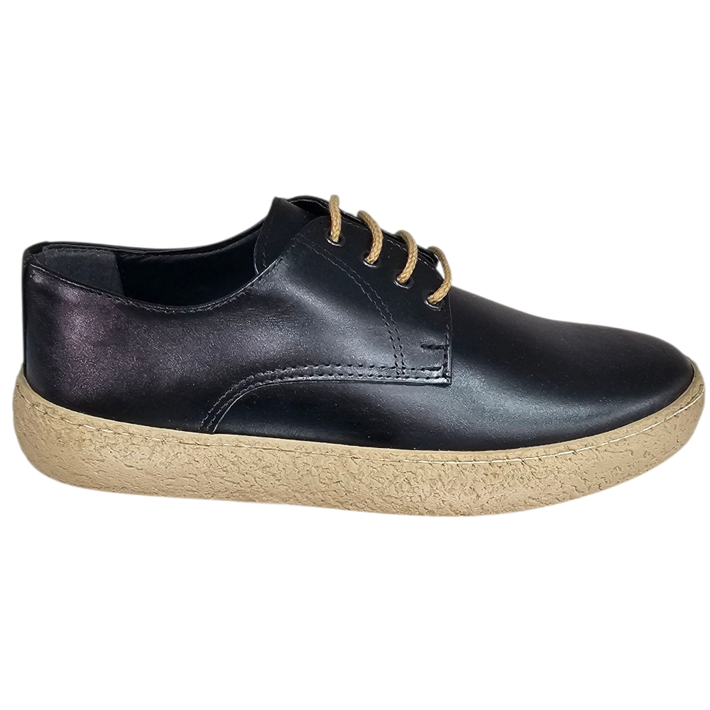 Le stringate classico sportivo casual hanno tomaia vera pelle nero resistente traspirante con sottopiede in adilprene  