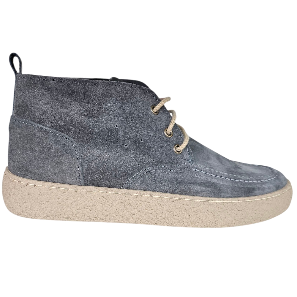 Polacchino classico sportivo casual hanno tomaia vera pelle scamosciata grigio resistente traspirante sottopiede comfort