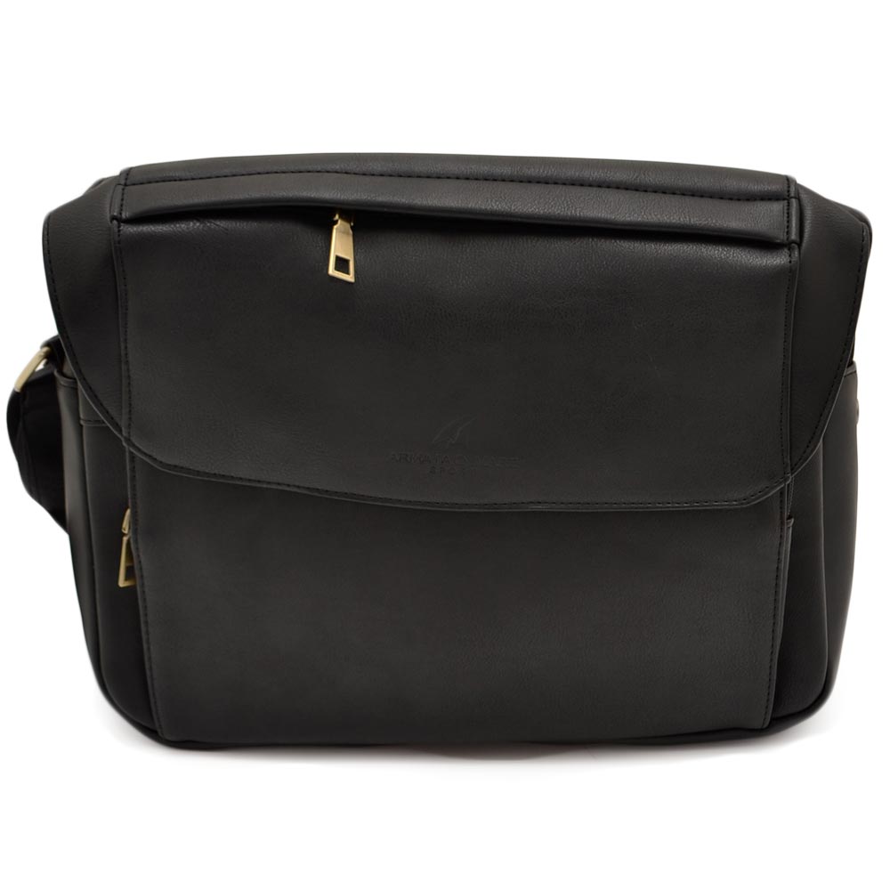 Borsa tracolla uomo borsello Armata di mare nero con 3 scompartimenti e zip  capiente viaggio lavoro porta tutto uomo borse tracolla business ARMATA DI  MARE