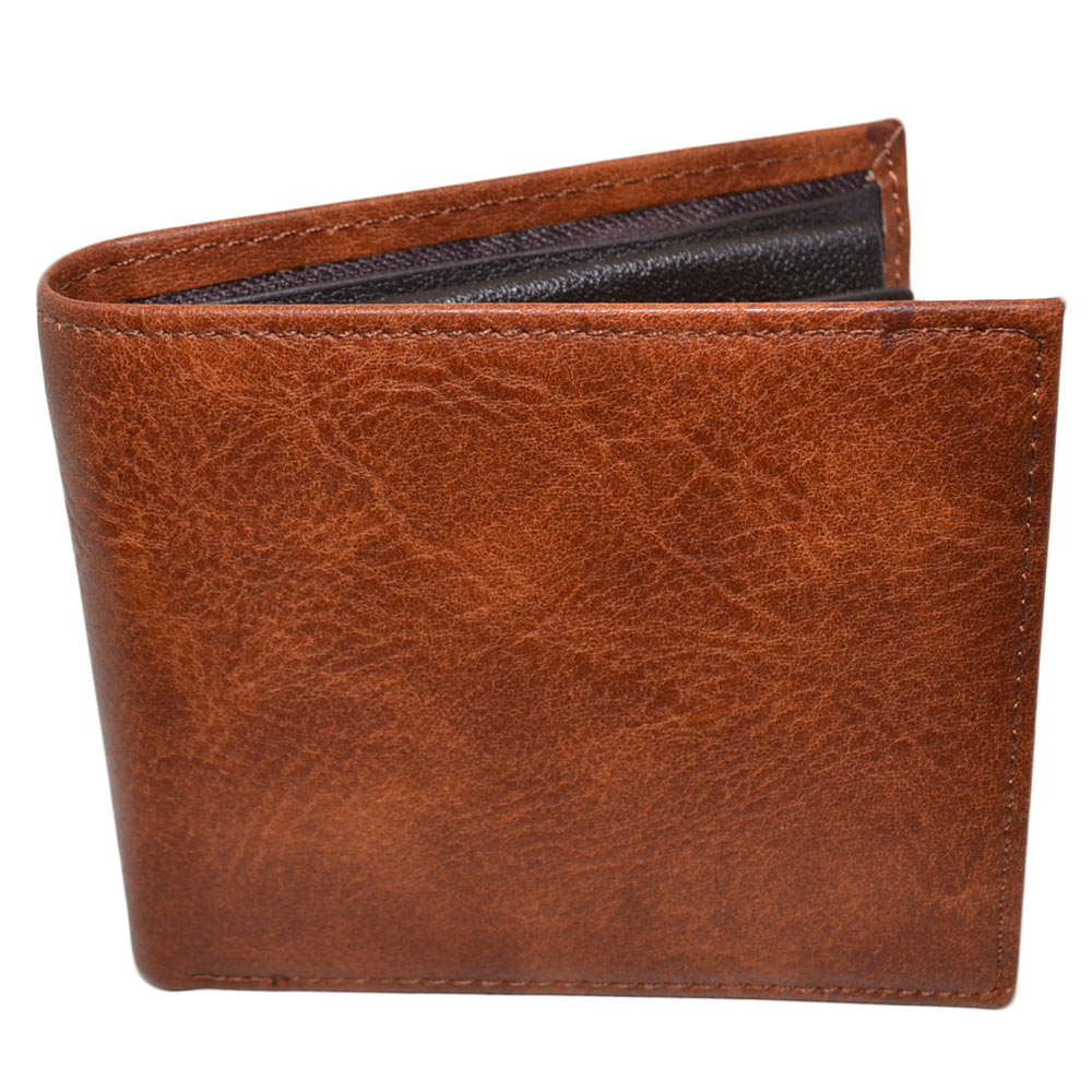 PORTAFOGLIO UOMO WALLET IN VERA PELLE CUOIO CON PORTACARTE E PORTAMONETE DUREVOLE MODA 
