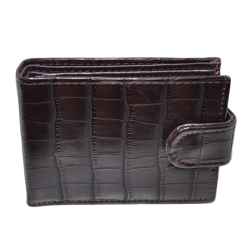 PORTAFOGLIO UOMO ELEGANTE SPAZIOSO TRAPUNTATO MARRONE WALLET TARTARUGATO CHIUSURA CLIP MODA