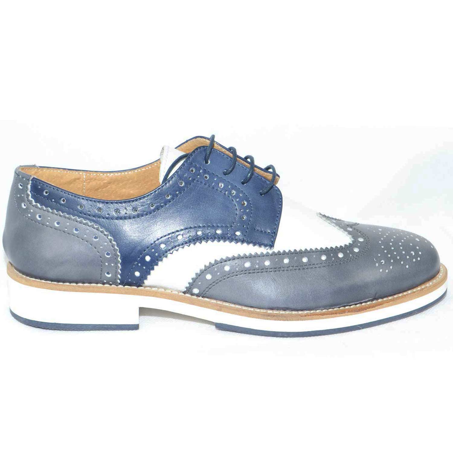 scarpe uomo bicolore art. NN00100 fondo comfort vero micro ultra leggero  stringata uomo stringate Malu Shoes | MaluShoes