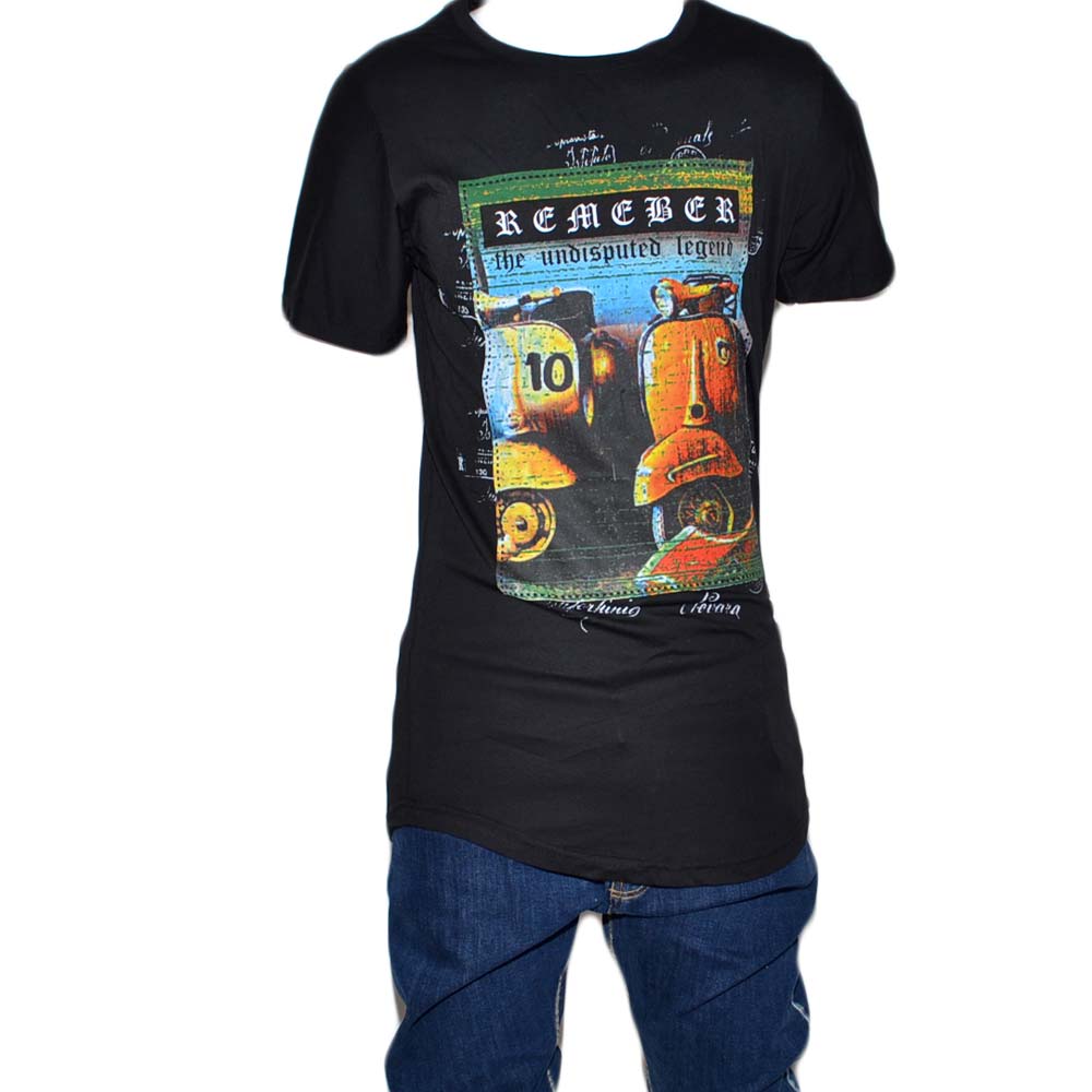 T-shirt uomo in jersey di cotone con stampa. 