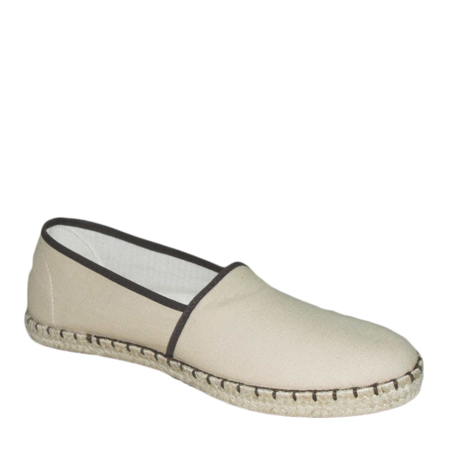 Espadrillas uomo beige scarpe tela corda sandali ciabatte da mare