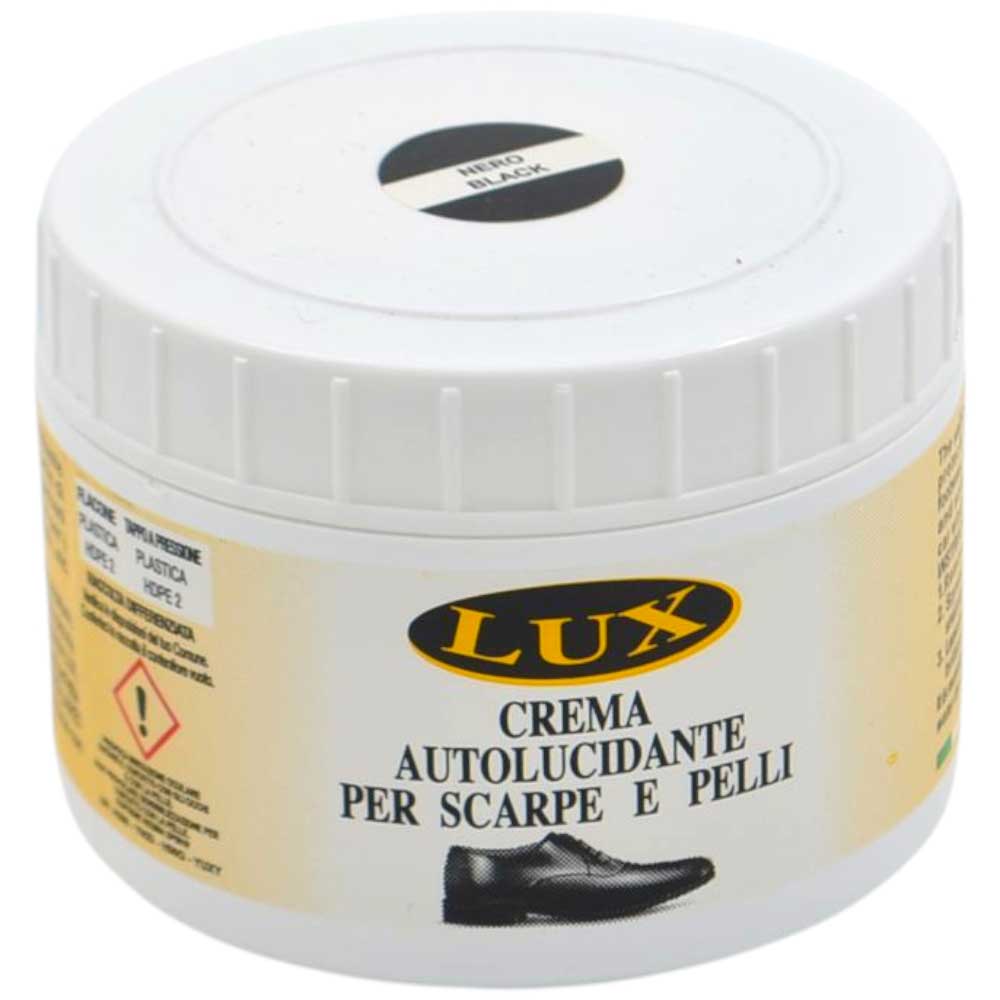 Premium Crema Nero per scarpe in pelle autolucidante neutra per scarpe e pelli qualita' italiana.