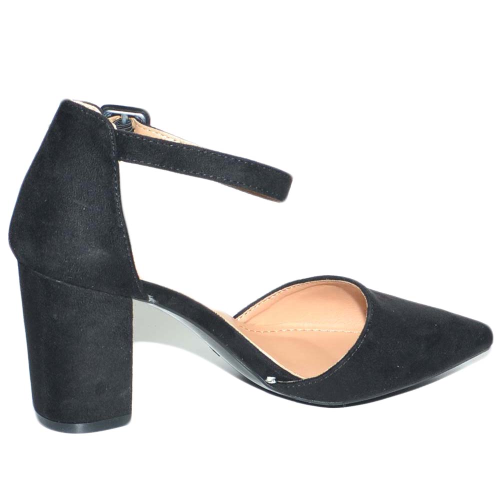 Sandali Con Tacco Castamere Donna - Aperti In Punta, Tacco 3.5cm, Cinturino Alla Caviglia, Sintetico, Eleganti - Foto 5