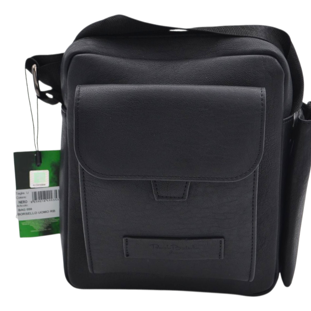 Borsa tracolla uomo borsello nero con 3 scompartimenti e zip capiente viaggio lavoro porta tutto