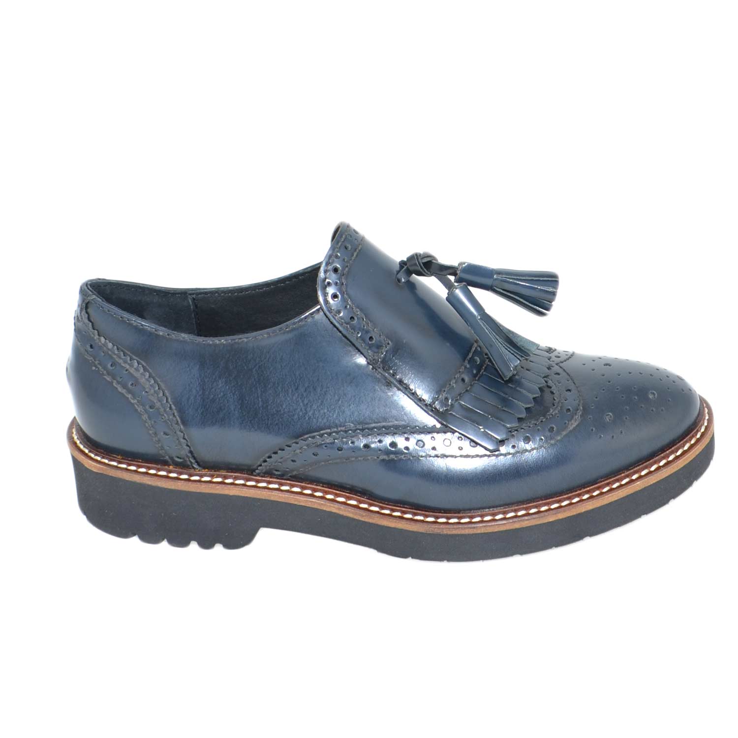 scarpe donna mocassino art:bb0234 blu fondo comfort micro abrasivato blu  donna mocassini made in italy | MaluShoes