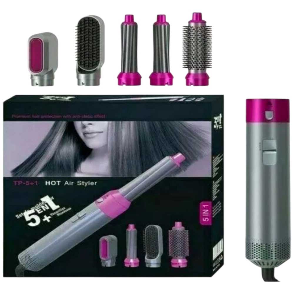 Spazzola Asciugacapelli 5in1 Aria Calda Kit Volumizzante Lisciante Arricciante..