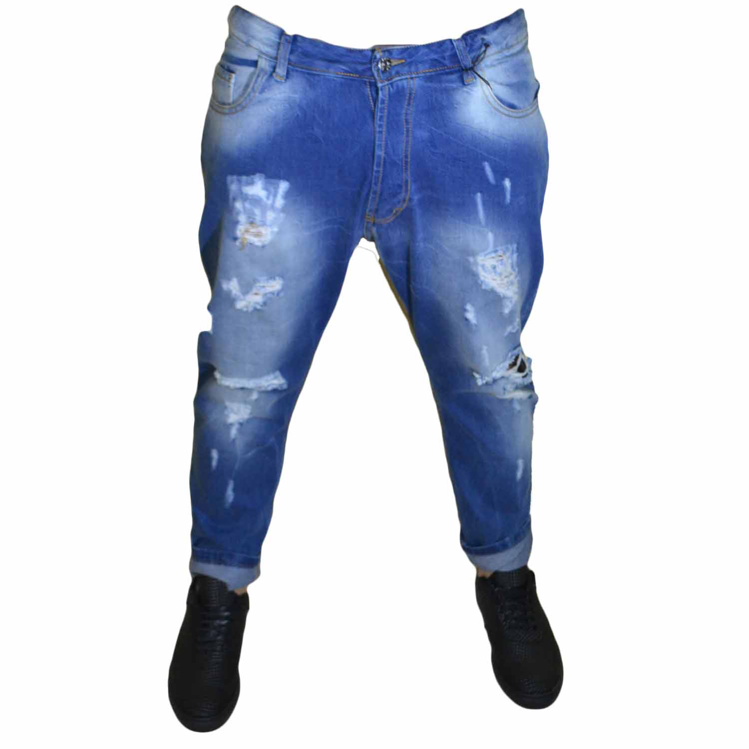 jeans acy strappi lavaggio chiaro