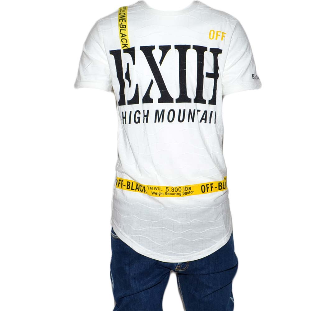 T-Shirt maglietta NSD con collo rotondo e maniche corte con design  cucito artigianalmente made in italy