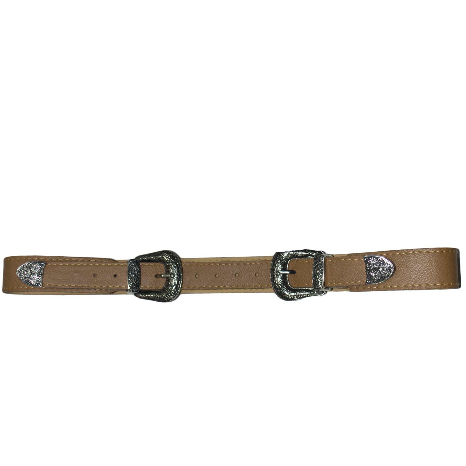 Cintura doppia fibbia alta borchie stile vintage cuoio modello glamour