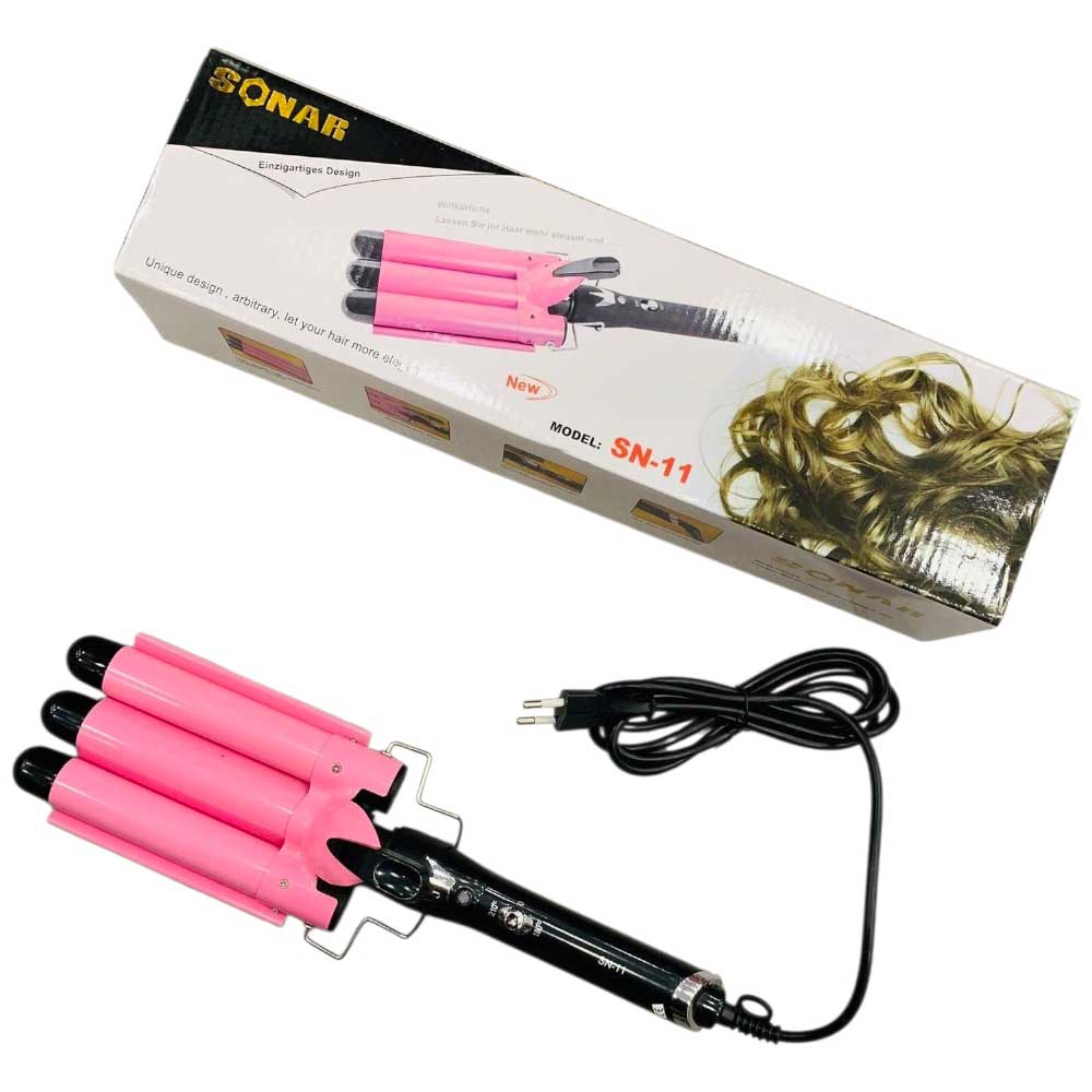 Piastra professionale arriccia capelli 3 ferri ondulatore ricci onde.