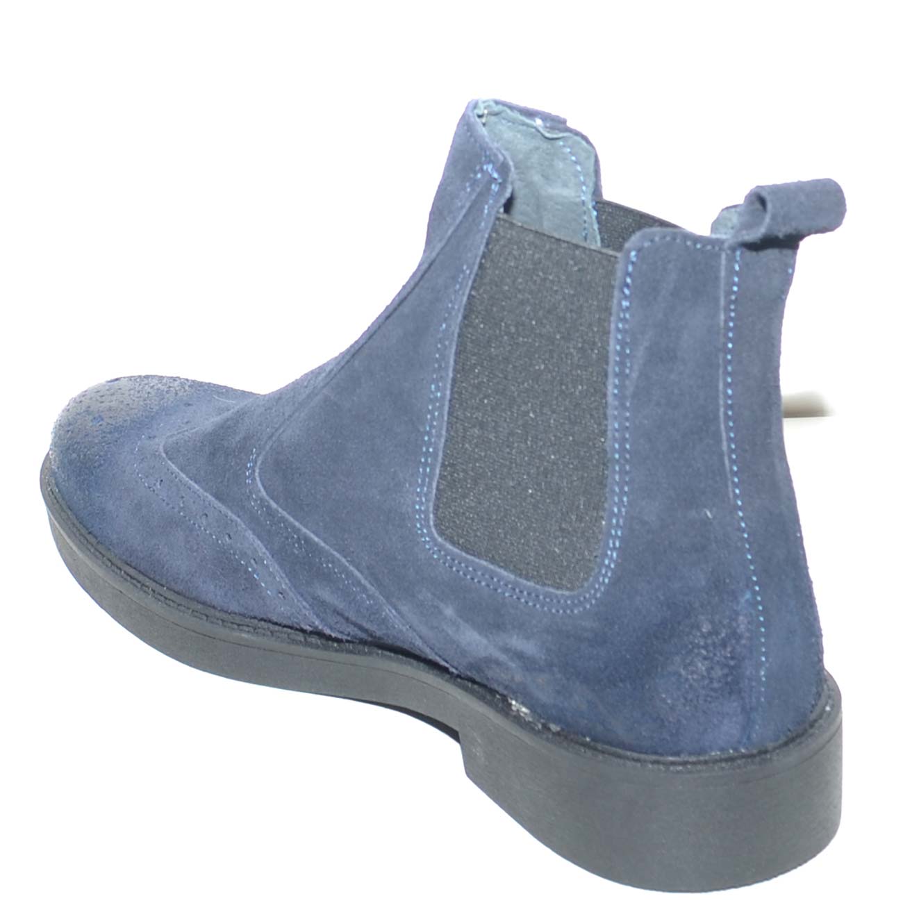 Beatles uomo stivaletto inglese vera pelle spazzolata blu con ricamo fondo  ultralight in gomma scarpe da professionista uomo beatles Malu Shoes |  MaluShoes