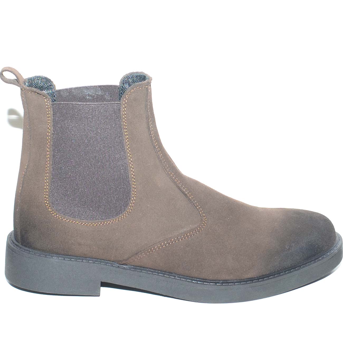 Beatles uomo stivaletto inglese vera pelle spazzolata testa di moro fondo ultralight in gomma scarpe da professionista