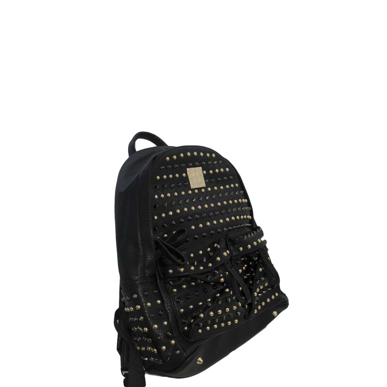 Zainetto nero pelle borchie genuine leather