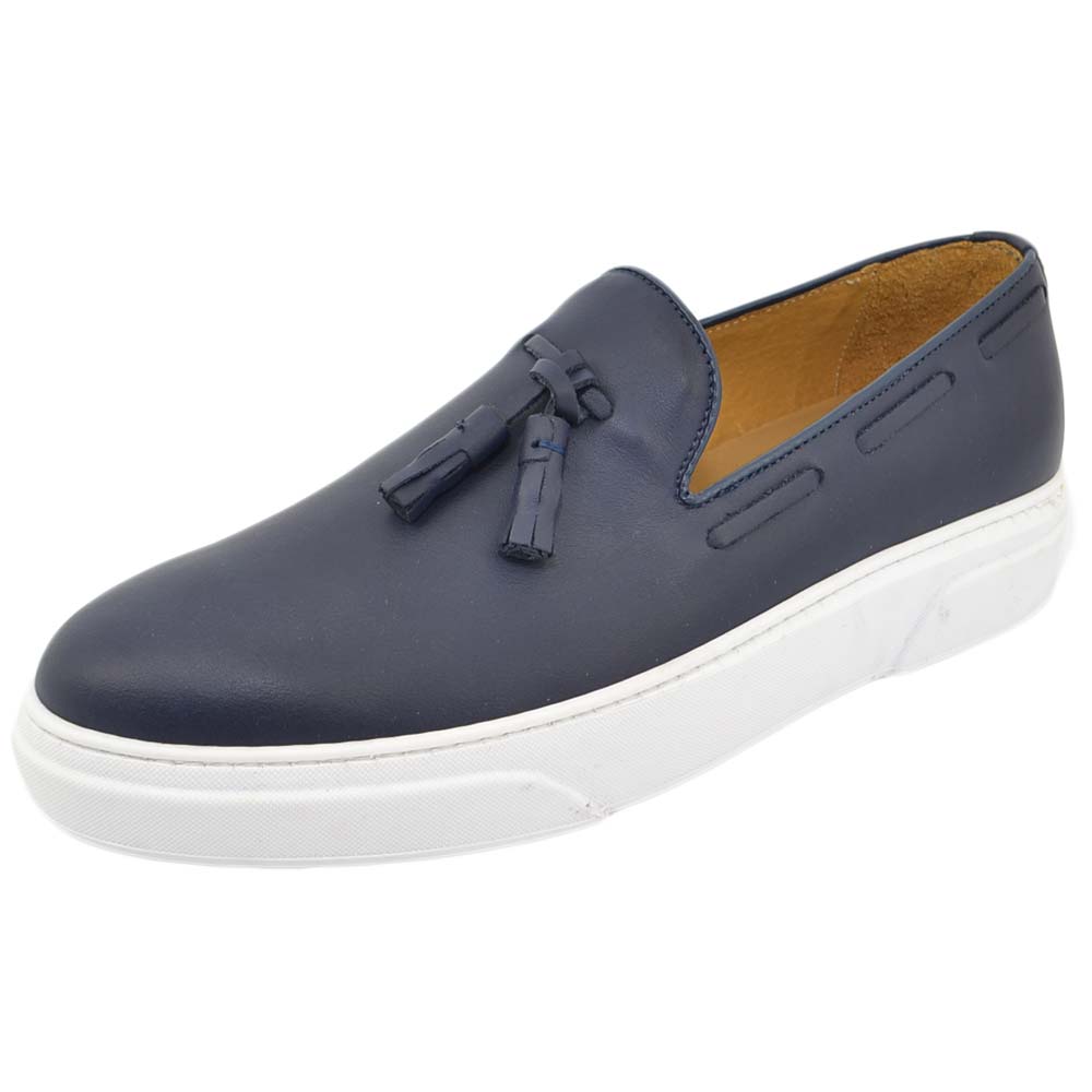 Mocassini Uomo Evoga Slip-On | Eleganti E Comodi | Con Pon Pon | Per Look Casual Invernale