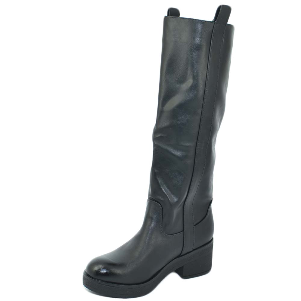Stivaletti Easy Street Kory Donna - Neri Opachi, Tacco A Blocco, Comfort Wave - 39.5 EU