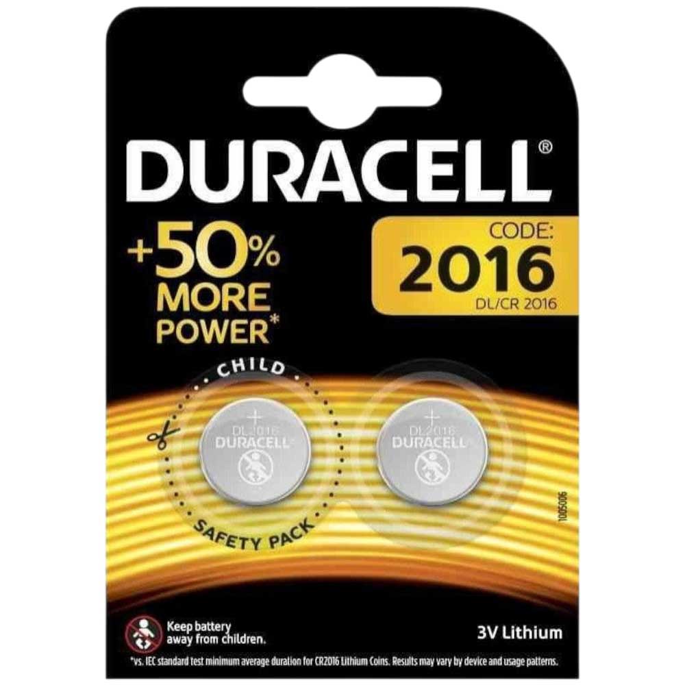 Batteria Piatta Duracell code 2016 + 50% MORE POWER 3V LITHIUM Blister 2 Pz..