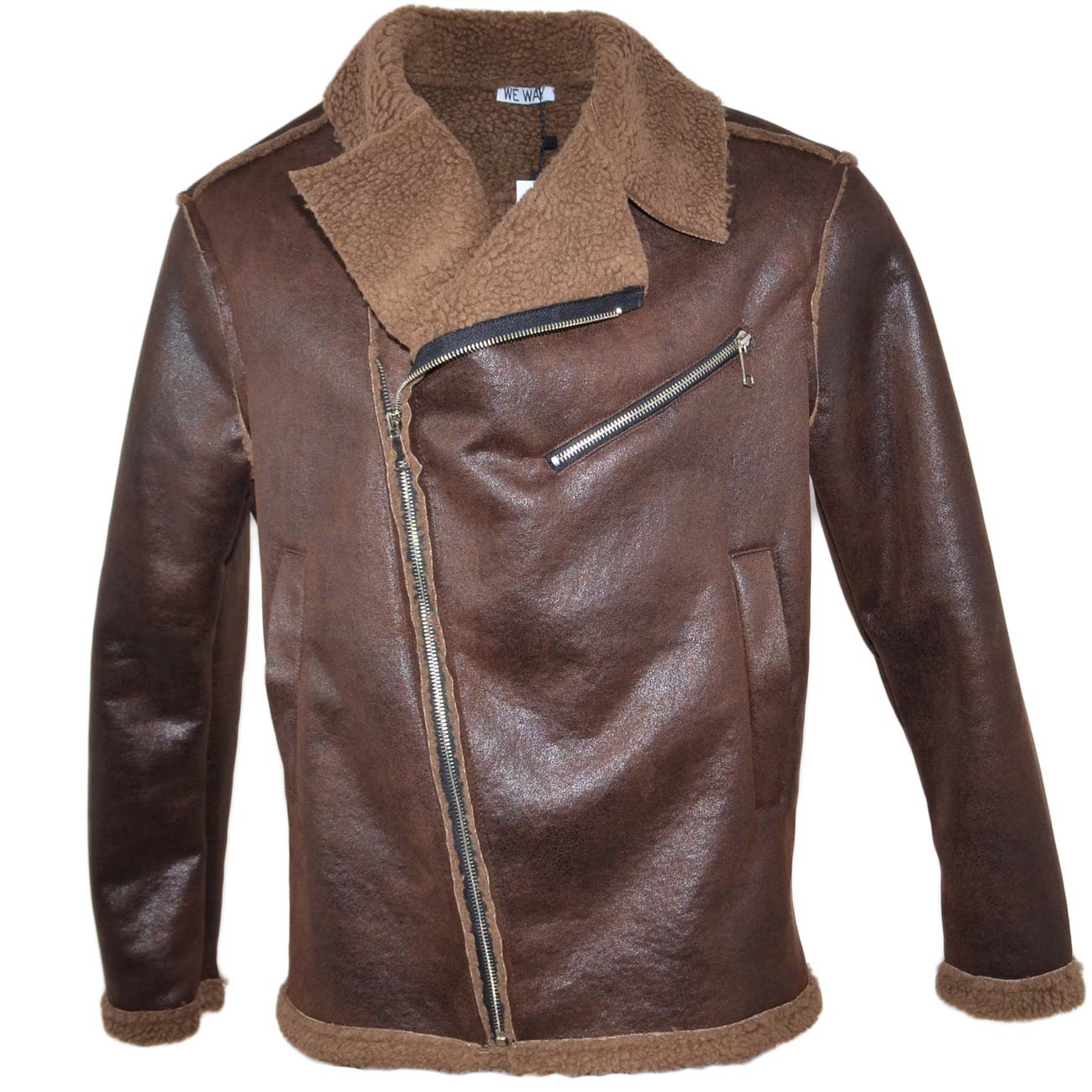 Faux Leather Jacket Shearling Jacket Giacca Montone Sintetico Zara