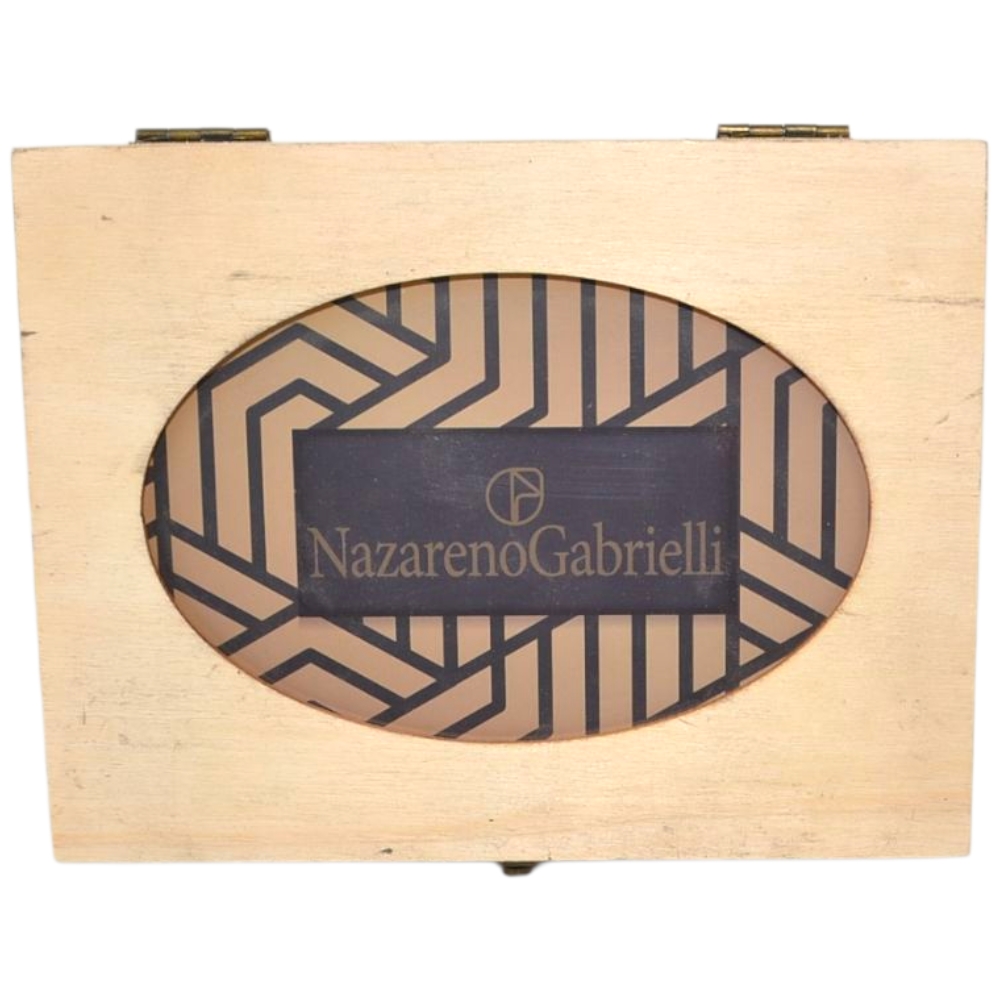 Cintura uomo vera pelle blu sfumato a mano con doppia cucitura fibbia in metallo ovale regolabile con scatola in legno 