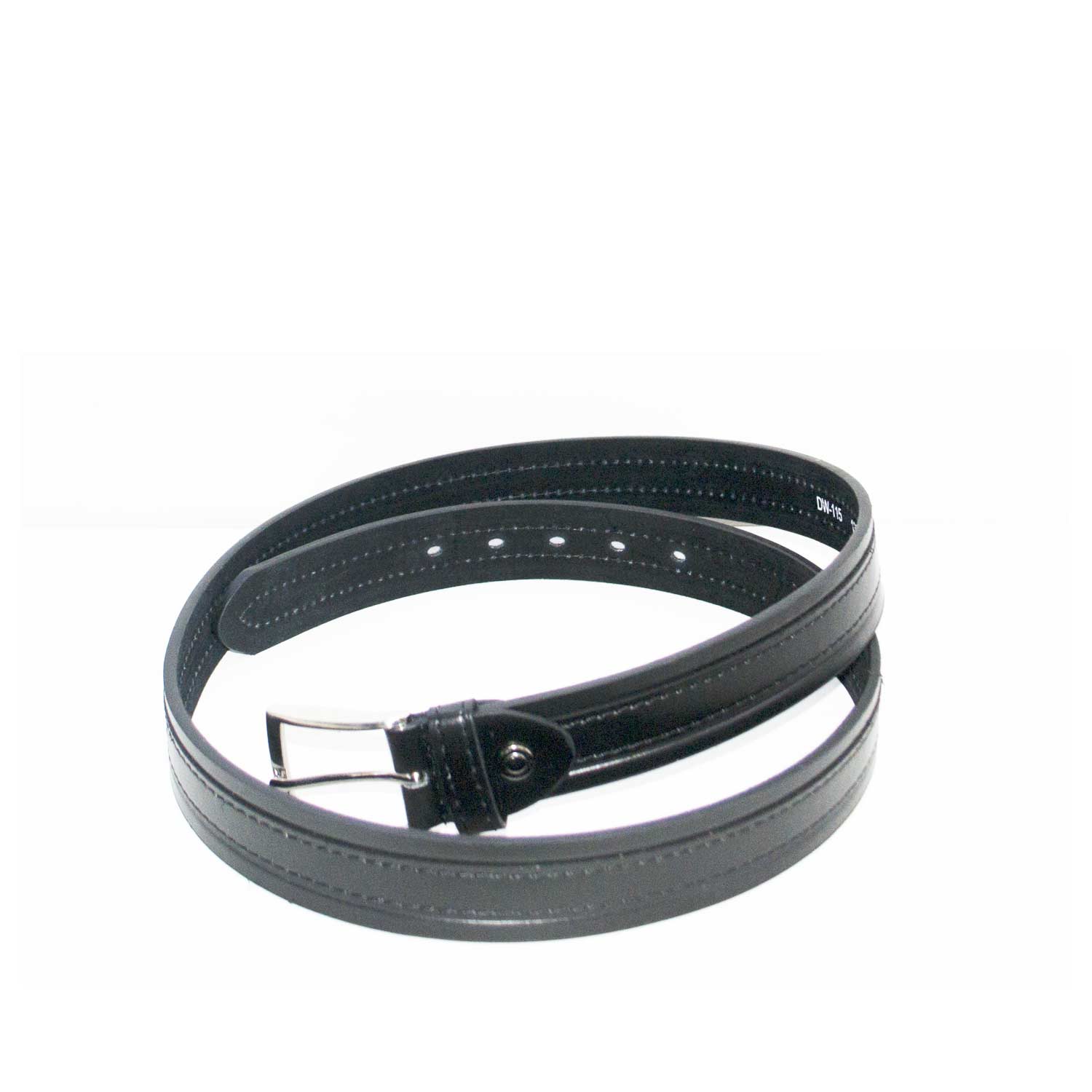 Cintura uomo elegante art:8345 vera pelle nero cuciture centrali