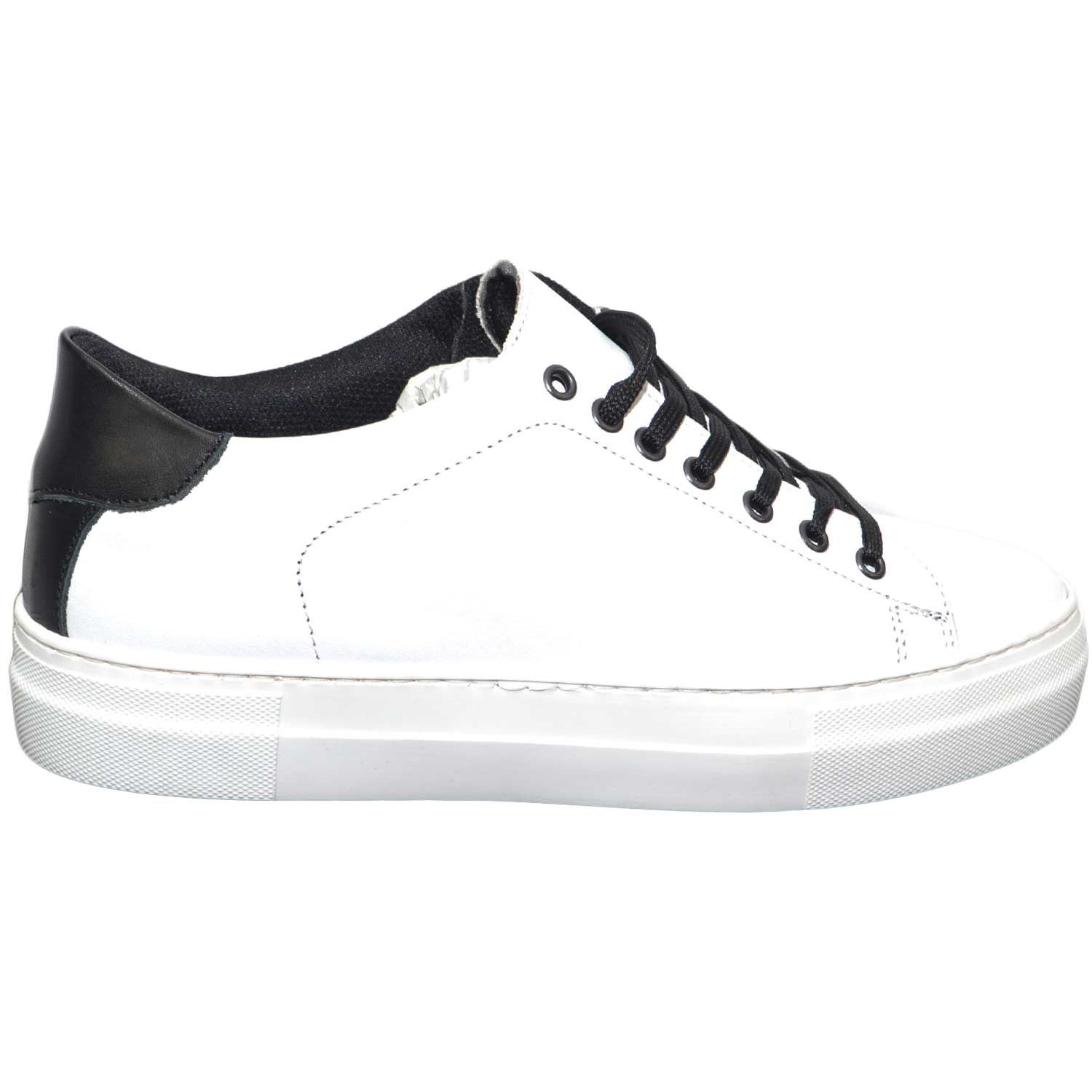 scarpe uomo sneaker bassa bicolore bianco e nero made in italy moda comfort  sport fondo maestro antiscivolo lacci uomo sneakers bassa made in italy |  MaluShoes