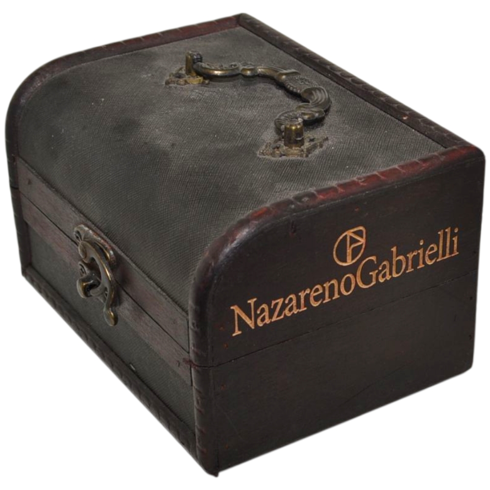 Cintura uomo vera pelle nera liscia con doppia cucitura fibbia in metallo quadrata regolabile con scatola in legno.