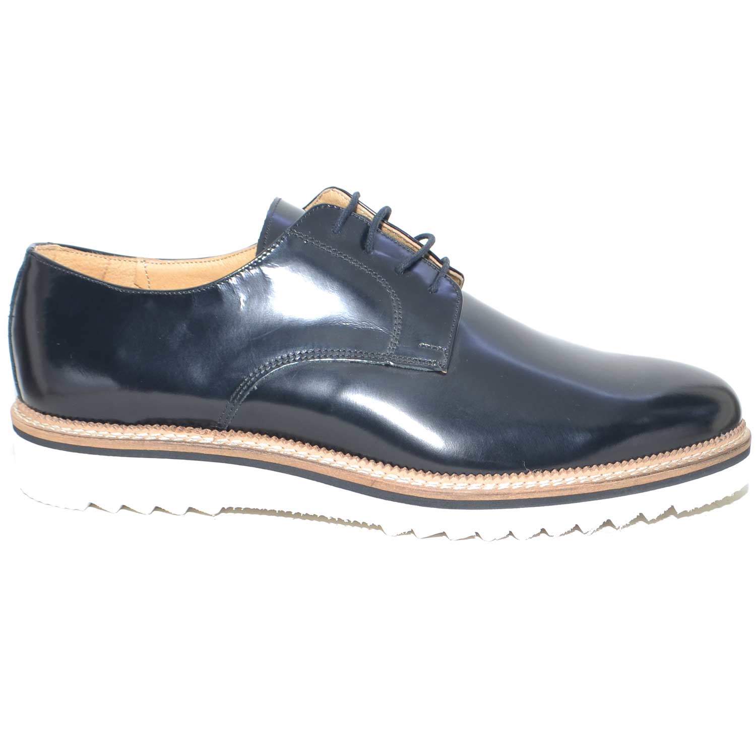Scarpe stringate nere abrasivato art 4567 ultraleggero fondo light 