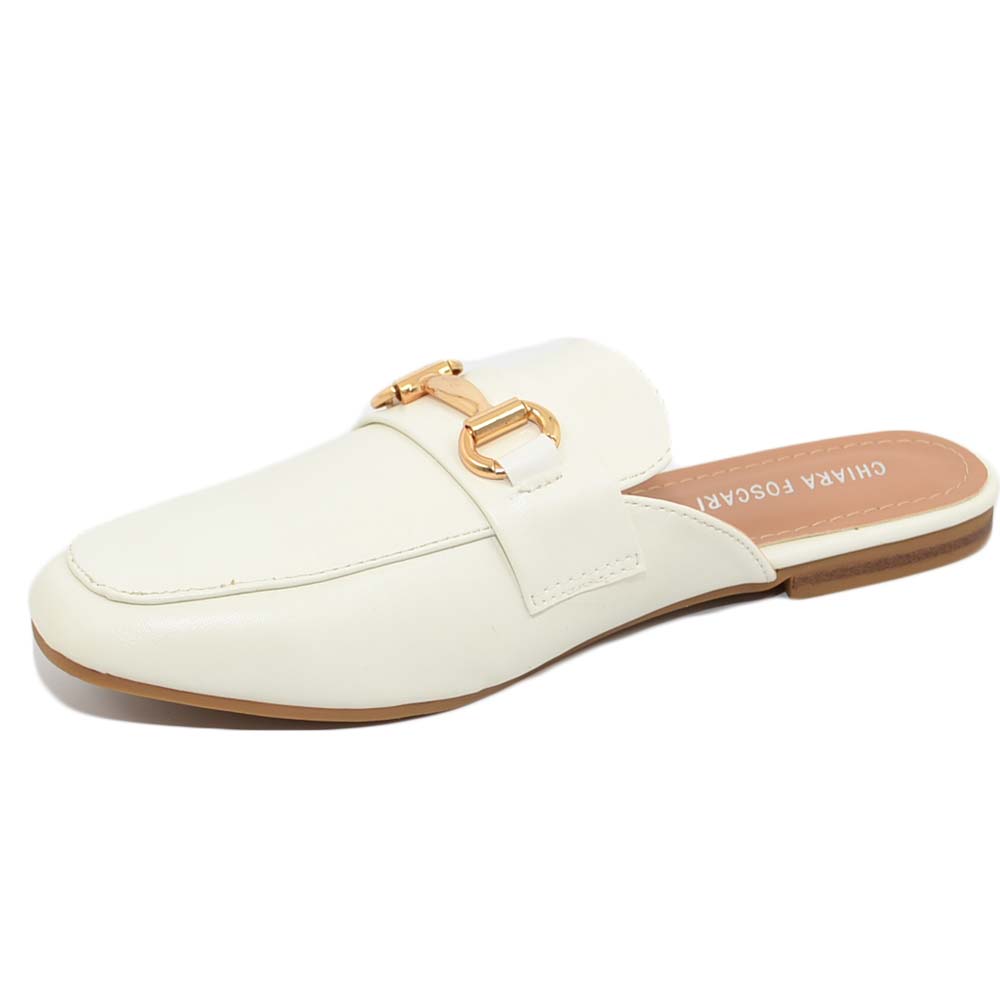 sabot bianchi con tacco