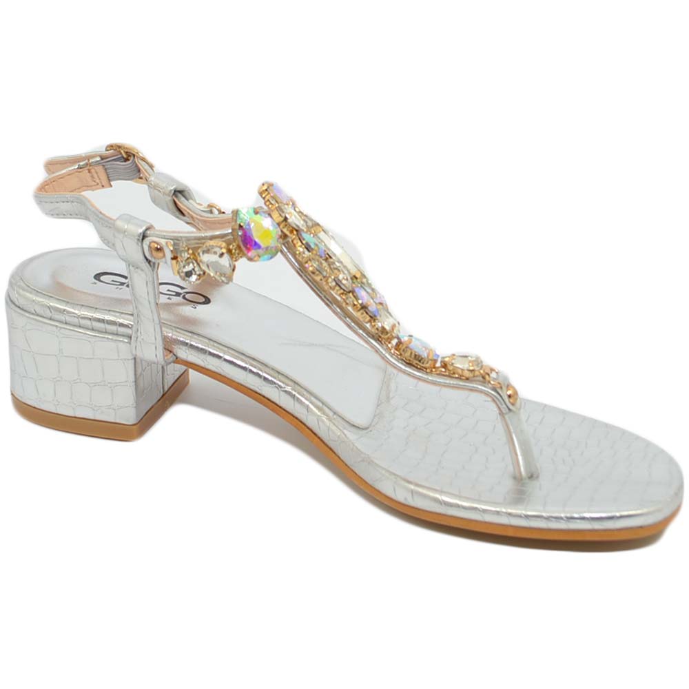 Camper Infradito 20511 OUS Donna – Argento – Taglia 9.5 – Pelle Certificata LWG
